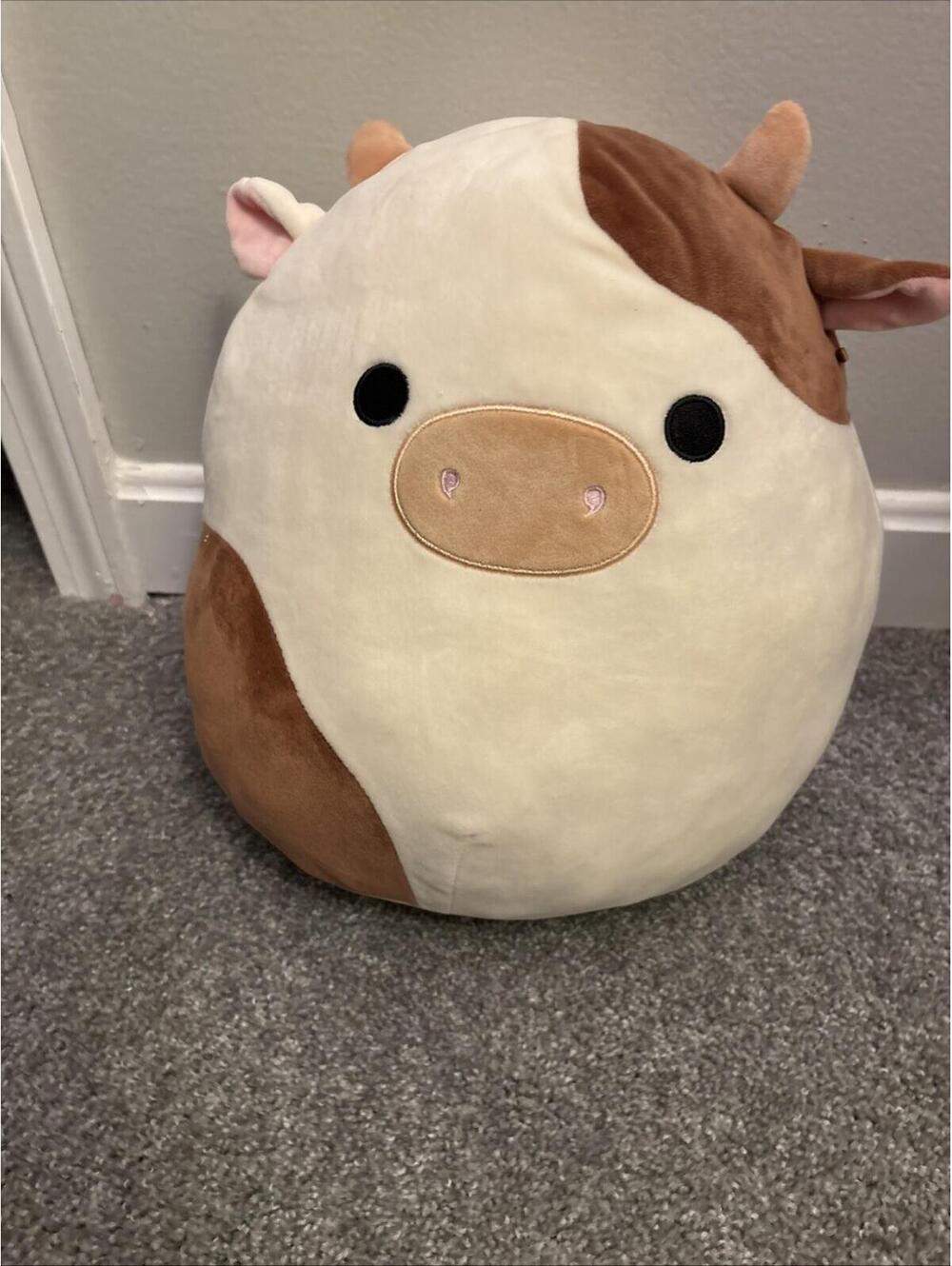KELLYTOY Squishmallows RONNIE the 12” Brown Cow 2020 Plush RARE / No Tag